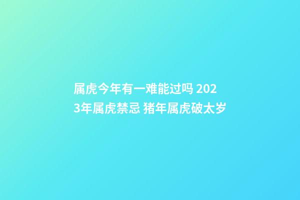属虎今年有一难能过吗 2023年属虎禁忌 猪年属虎破太岁